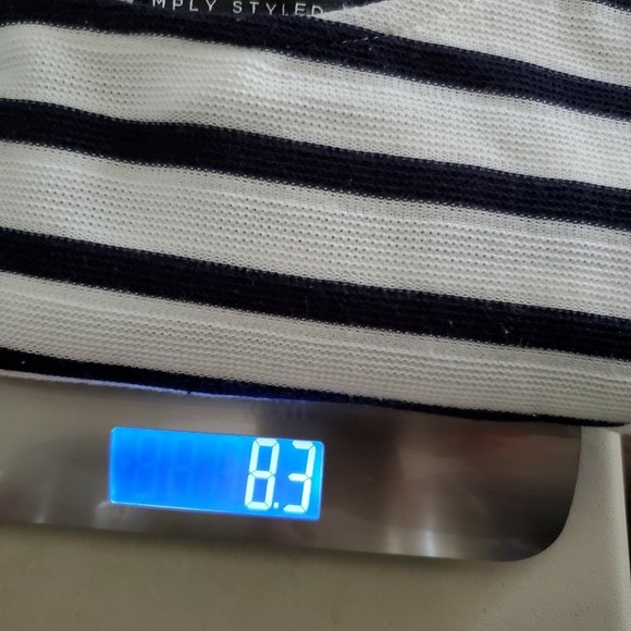 Simply Styled Top by Sears Womens Stripe Knit Classic White & Navy Blue Size XL - Picture 11 of 11